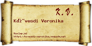 Kövesdi Veronika névjegykártya