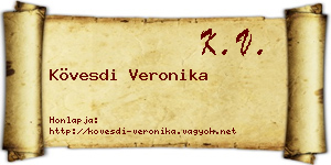 Kövesdi Veronika névjegykártya