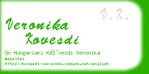 veronika kovesdi business card